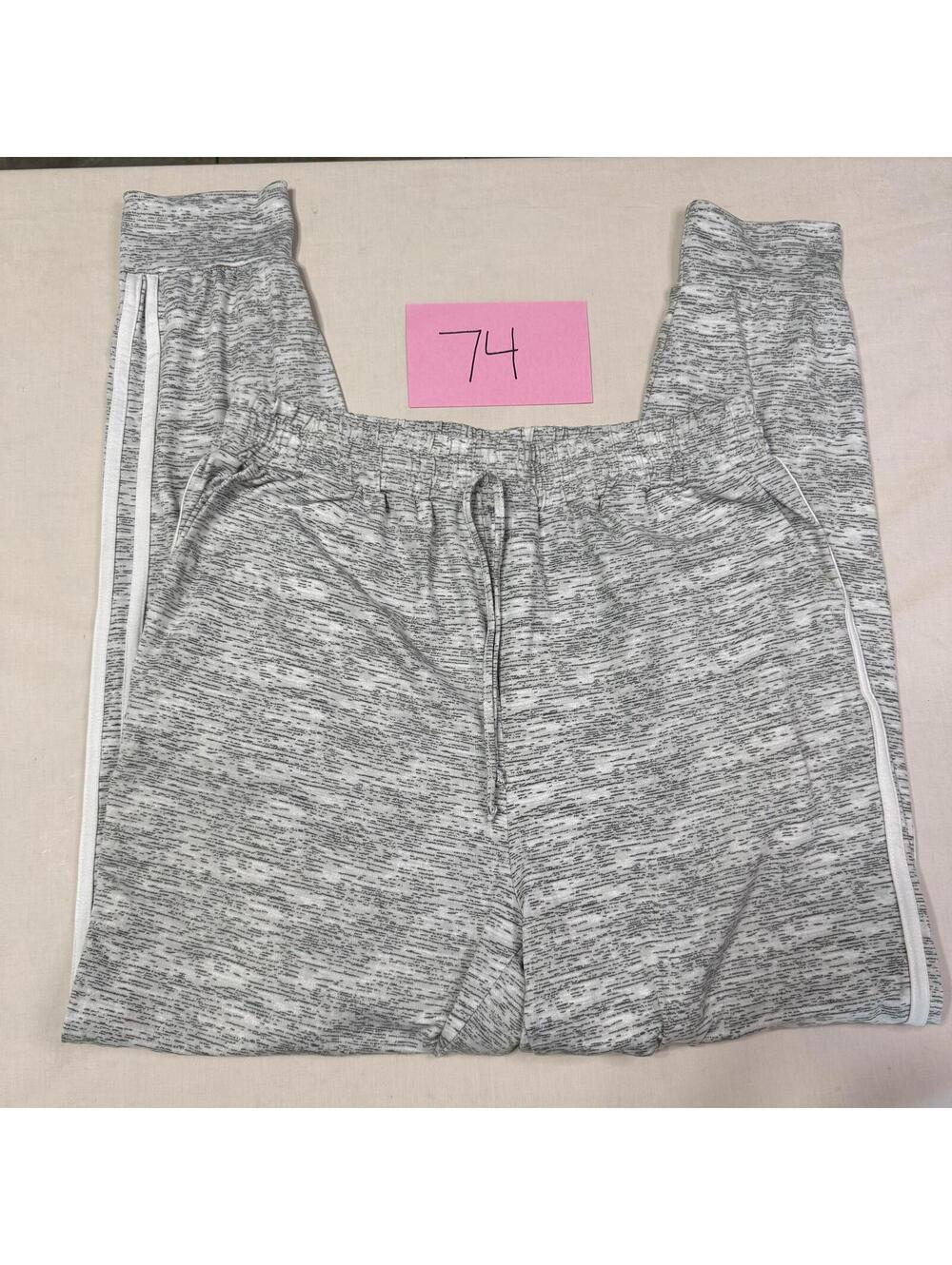 For Better Days Gray Jogger Pants with White Side Stripes Size Large